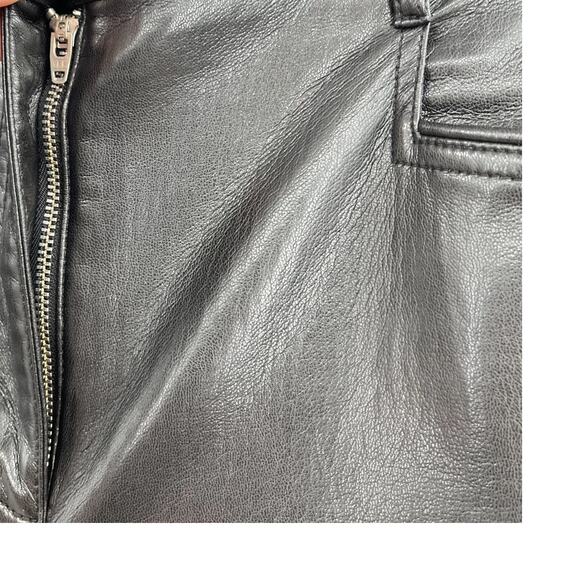 Aritzia Wilfred Beatrix Pants Flared High Waist Faux‎ Leather Black Size 10 - Picture 5 of 14